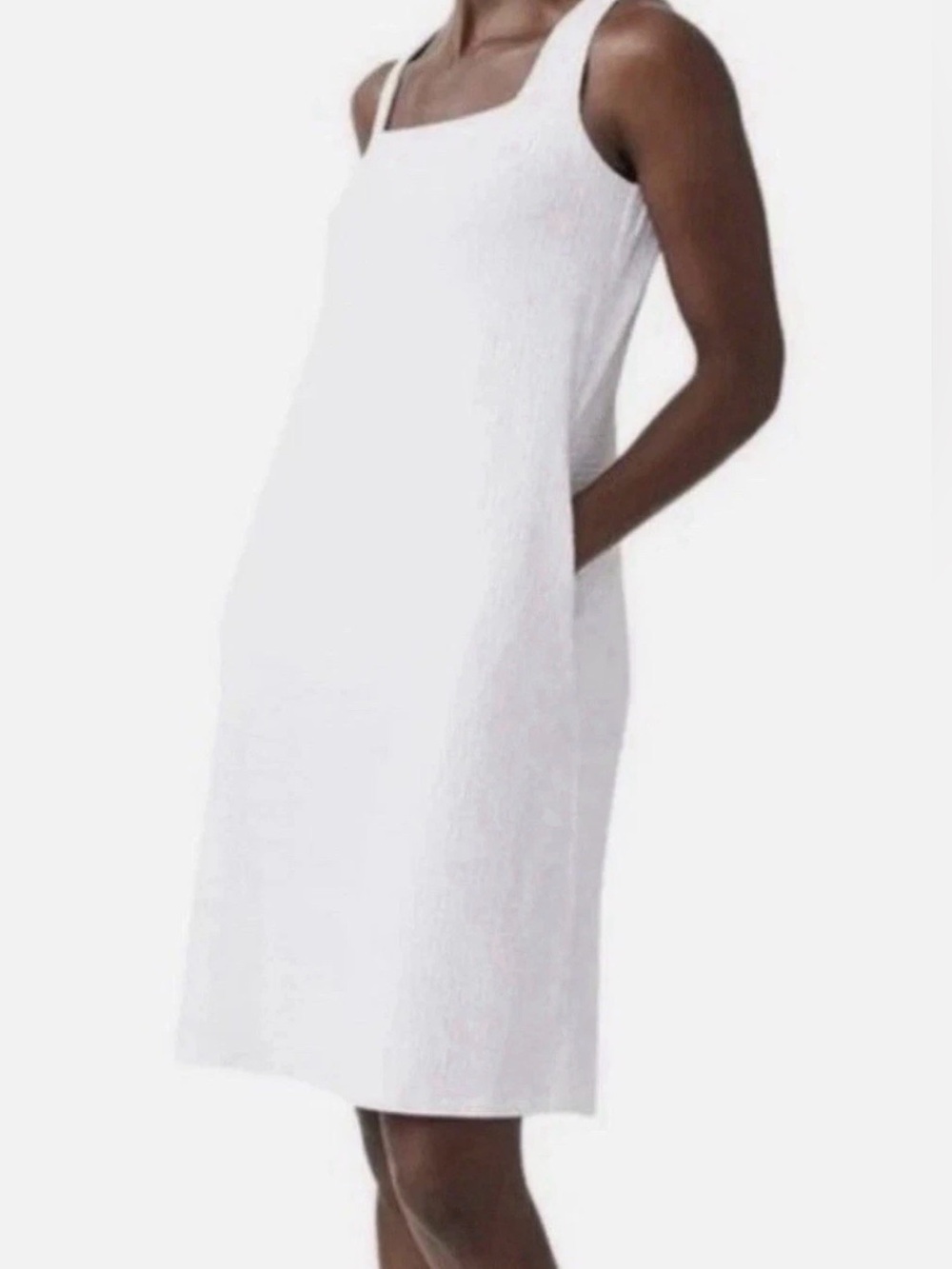 J. Mclaughlin Lindley Dress XS White Greek Key Jacquard Geometric Preppy Coastal